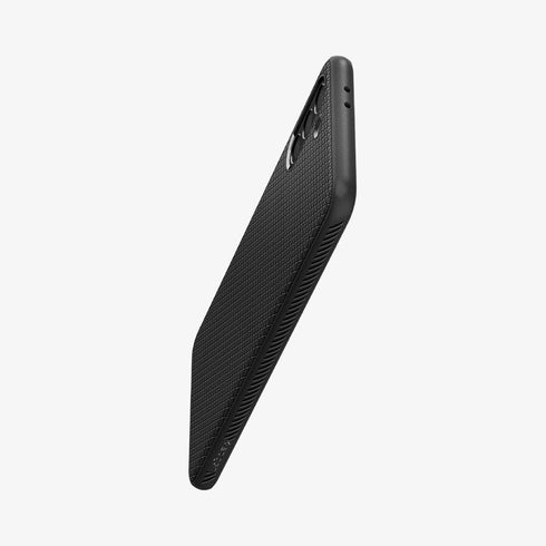 ACS02350 - Galaxy S21 Ultra Liquid Air Case in matte black showing the back